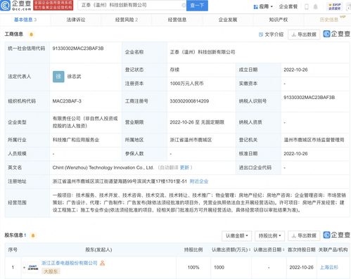 正泰電器布局多元化經營，科技創新子公司拓展房地產經紀業務引關注
