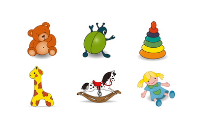 童心綻放 卡通可愛兒童玩具的矢量設(shè)計(jì)藝術(shù)